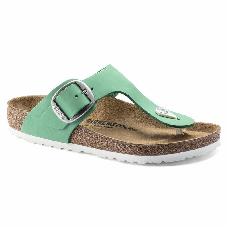 Gizeh Birkenstock Big Prackou Nubuck Kozene Damske Zelene | SK 121CTV